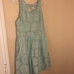 Xhilaration Turqouise Sunflower Dress